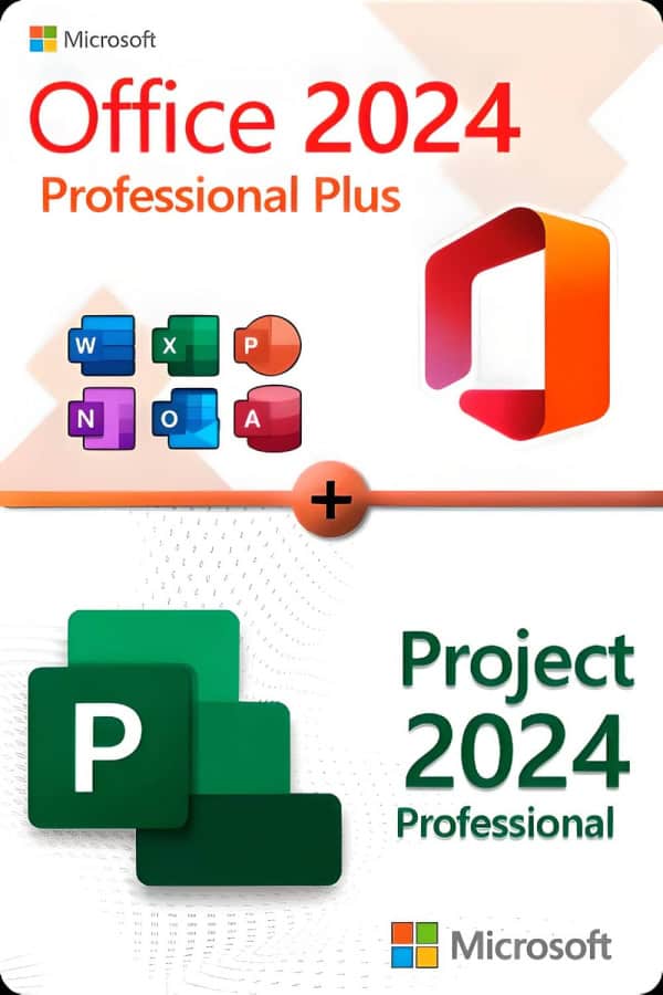 Microsoft Office 2024 Professional Plus + Microsoft Project 2024 Professional Lizenz für 3 Geräte