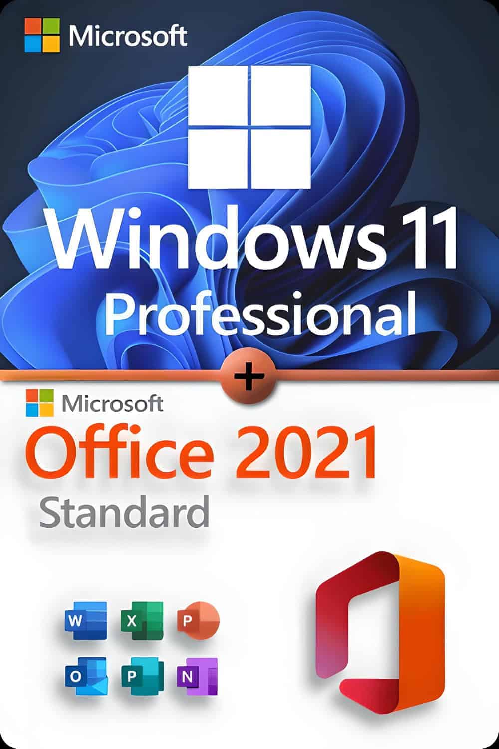 Microsoft Windows 11 Professional + Microsoft Office 2021 Standard Lizenz für 3 Geräte